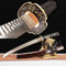 51 cm Samurai Wakizashi mit Ebenholzscheide,handgebranntes gehämmertes Muster aus Stahl,handgefertigtes japanisches Kurzschwert,für Kendo-Training,Iaido,Cosplay,Geschenke,Sammeln,Ausstellen,Kampfsport