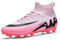FRTUBOP Fußballschuhe Herren Fußball Stiefe Jugend High Top Spikes Professionelle Athletics Trainingsschuhe AG Rosa EU35