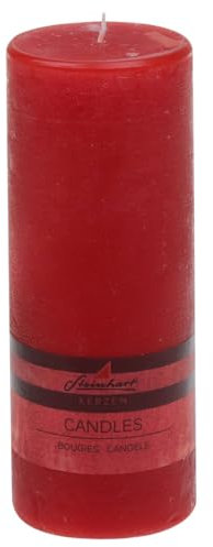 Stumpenkerzen Raureif Rubin Rot 200/78 mm Steinhart Kerzen in RAL-Kerzen Güte Qualität