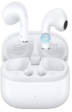 Bluetooth Kopfhörer, Kopfhörer Kabellos Bluetooth 5.4 mit 6 ENC Mikrofon, In Ear kopfhörer Bluetooth mit HiFi Stereo Tiefer Bass, Herausragender Sound, 50 Std Spielzeit, IPX7 Wasserdicht Ohrhörer