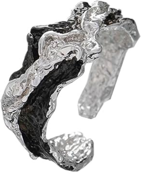 Auriselle Herrenring Verstellbar Aschen Vintage Wikinger Retro Unregelmäßiger Offener Ring Daumenring Gothic Schmuck Geschenke für Männer Vater Jungen