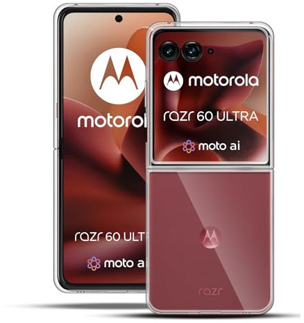 Vanrain Hülle für Motorola Moto Razr 60 Ultra, Klar Soft TPU Silikon Handyhülle Stoßfest Bumper Rückseite PC Hartschale Schutzhülle Durchsichtige, Transparent