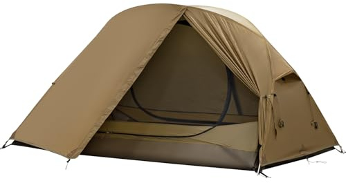 TOMOUNT - Tienda de campaña para mochileros para 1-2 hombres, impermeable, de nailon ultraligero, 1,5 kg a 2 kg, para senderismo, camping, al aire libre