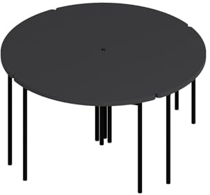 Hanah Home Modern Anthracite Coffee Table, 90 x 42 x 42 cm | 100% Melamine Coated Particle Board, 18 mm Thick | Stylish & Functional for Contemporary Living Spaces