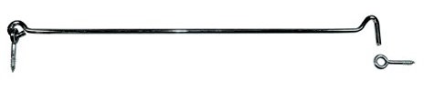 SN-TEC Sturmhaken/Lukenhaken/Überwurf verzinkt mit Öse Länge von 30 bis 500mm zur Auswahl (Mengen- und Längenauswahl möglich) (1, Länge: 400mm)