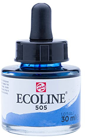 Ecoline Flüssige Aquarellfarbe Flasche 30 ml Ultramarin hell 505 (11255051)