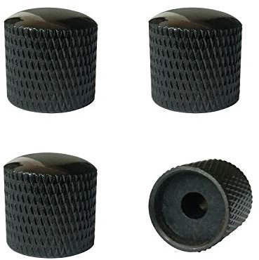 Metal Dome Control Knob | Volume Tone Control Knobs for Electric Guitar or Bass,Black(Pack of 4)