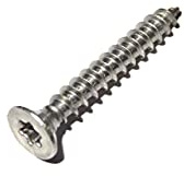 100 Stück Spanplattenschrauben 3x50 mm - A2 Edelstahl - Torx - TX10 - Senkkopf - Vollgewinde - Holzschrauben - Schrauben (100, 3x50 mm)