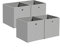 BALLSHOP 4 Stück Aufbewahrungswürfel Faltbox 32 x 32 x 32 cm Aufbewahrungsbox Faltbare Spielzeug Organizer Stoffboxen Würfel Stoff Faltkiste mit Fingerloch für Kallax Regale oder Raumteiler Grau