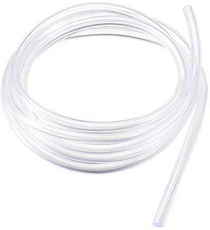 sourcing map PVC Hose Tube, 3mm(0.11) ID x 5mm(0.19) OD 1.5m/4.9ft Clear Vinyl Tubing, Plastic Flexible Water Pipe