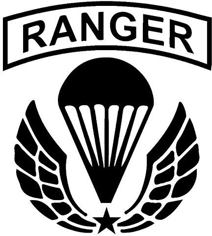 SUIFENG Autoaufkleber 21.8Cmx24.1Cm Us Army Ranger Airborne Lustige Vinyl Aufkleber Aufkleber Auto Aufkleber Stylings Und Zubehör Black Sliver