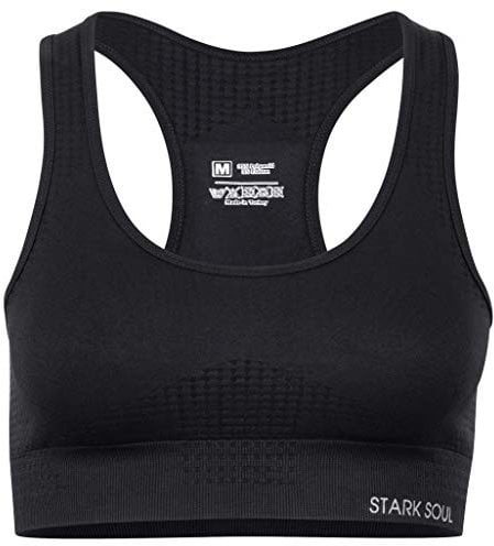 STARK SOUL Sport BH - herausnehmbare Cups, Medium Support | Schwarz, Größe M