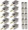 TUOLNK UHF Crimp Adapter RF PL259 Stecker SO239 Connector Crimp Plug Koax Adapter PL-259 Plug für RG58 RG142 Koaxialkabel Kompatibel mit CB Amateur Radio Antenne 10 Stuck