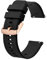 BISONSTRAP Bracelet de Montre 18mm, Bracelets de Montre en Silicone à Dégagement Rapide pour Hommes Femmes (Noir, Boucle en Or Rose)