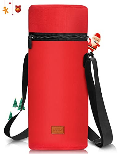 Aosbos Borsa per Bottiglia di Vino da 1,5 Litri con Impermeabile Tracolla, a Prova di Perdite, Regalo Ideale per Gli Amanti del Vino, Borsa Porta Frigo Perfetta per l'Estate, Borsa Mare, Rossa