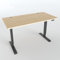VESKA Höhenverstellbarer Schreibtisch (140 x 70 cm) - Sitz- & Stehpult - Bürotisch Elektrisch Höhenverstellbar mit Touchscreen & Stahlfüßen (Anthrazit/Bambus)