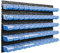 botle 60 Stapelboxen Wandregal 120x80cm Kunsttoff Klarsichtdeckel Sichtlagerkiste blau Stapelboxen Schüttenregal Sichtlagerkästen
