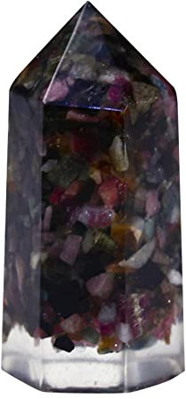 Hand Tropfen Kleber Kristallkies Ornament Kristallsäule Entmagnetisierung Yoga Meditation Lila Pulver Weiße Harz Kristallsäule Feuerzangenbowle Zuckerhut Mini (E, One Size)