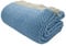 GLAESER Wohndecke - fair de Luxe Wolle pur | Wolldecke aus 100% Wolle | Couchdecke/Sofadecke | Wohlfühlende und Anschmiegsame Kuscheldecke | (Alaskan Blue)