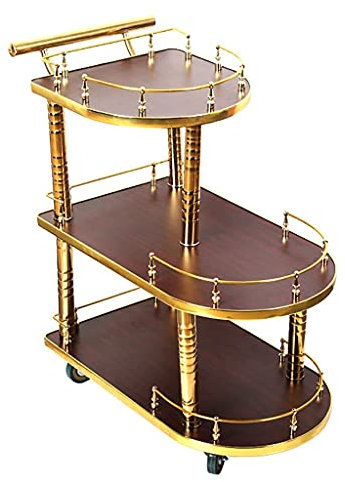 Rollbar mit 3 Ebenen, Servierwagen, Küche, Badezimmer, Trolley, abnehmbare Tabletts, tragbare Metall-Utility-Aufbewahrung, Tee, Kaffee, Getränke, Zuhause
