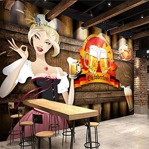 Board Beer Theme 3D Wallpaper Bar Ktv Catering Dekoratives Wandbild Wallpaper 3D TV Wandbild Tapete Wanddekoration fototapete 3d Vlies wandbild Schlafzimmer-430cm×300cm