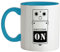 Guitar Pedal - 11oz - Ceramic Two-Tone Mug for Coffee/Tea - Babyblue/White - One Size