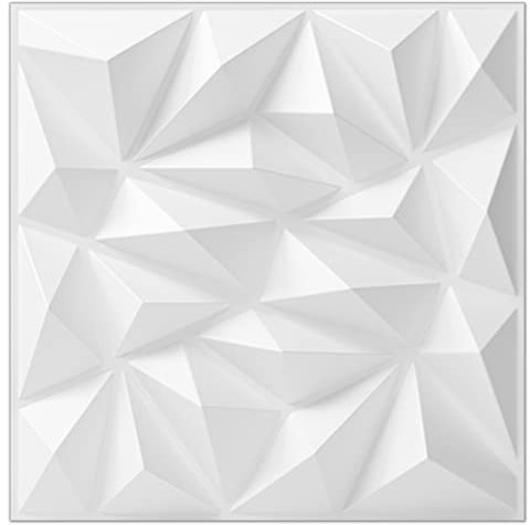 Art3dwallpanels Paquete de 33 paneles de pared 3D para decoración de pared interior, paneles de pared texturizados de PVC, papel pintado 3D moderno, color blanco