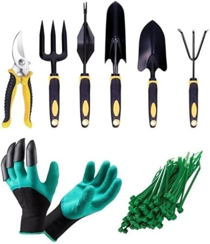UR CHOICE Garden Tool Set - Includes Trowel, Pruner, Cultivator & More - Durable Your Gardening Needs - Includes Trowel, Pruner, Cultivator & More - Enhance Your Gardening Experience