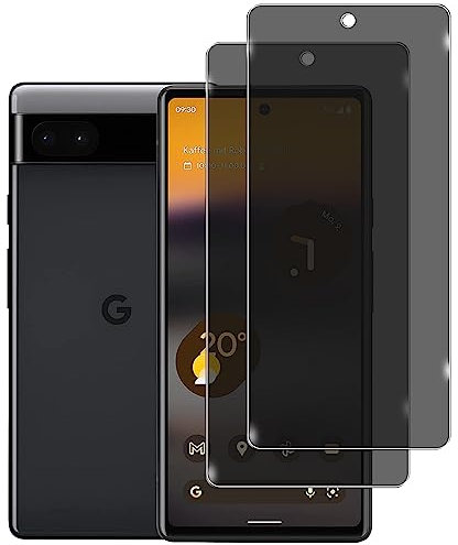 KELOLIN [Lot de 2] Protecteur d'écran de confidentialité pour Google Pixel 6a, dureté 9H, anti-rayures, anti-espion, protection d'écran en verre trempé pour Google Pixel 6a