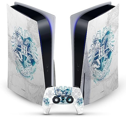 Head Case Designs Offizielle Harry Potter Hogwarts Worlds Grafiken Vinyl Frontplatte Haut Gaming Aufkleber kompatibel mit Sony PlayStation 5 PS5 Disc Edition Console & DualSense Controller