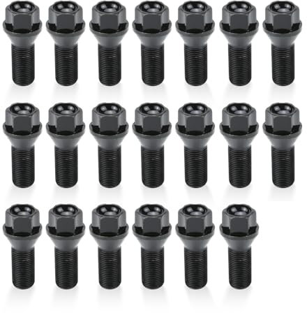 BINB ROAD 36136781151 Wheel Lug Bolt Nuts M14x1.25 Compatible with BMW MINI 1 2 3 4 5 6 7 series X1 X3 X4 X5 X6 Z4,20Pcs