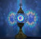 VALVELLO | Lampe Turque | Bleu | Marocaine en Mosaïque, Fait Main, Veilleuse, Vintage, Lampe de Table en Verre Décorative pour Chambre, Bureau, Salon et Cadeau pour les Jours Spéciaux
