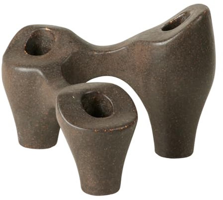 broste Copenhagen Laia Kerzenständer, braun, 2er Set
