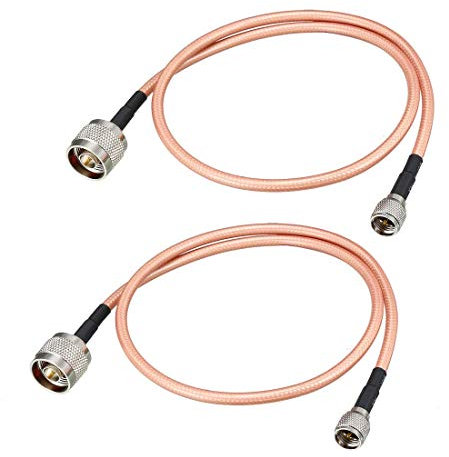 XYWHPGV Conexión de cable coaxial RF de baja pérdida Cable coaxial R-g-142 N Macho a Mini UHF Macho 60cm 2pcs(0ad81 167a5 2762a 73f42 0d792 02f89