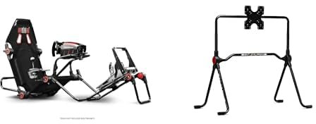 Next Level Racing F-GT Lite Formula & GT Foldable Simulator Cockpit and Lite Free Standing Monitor Stand - Bundle