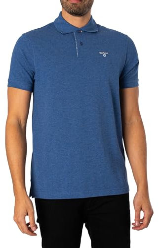 Barbour Herren Tartan Pique Poloshirt, Blau, L