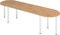 bümö Konferenztisch oval 280x80 cm großer Besprechungstisch in Asteiche, Besprechungstisch mit Chromfüßen, Meetingtisch für 8 Personen, Tisch für Besprechungsraum & Meeting