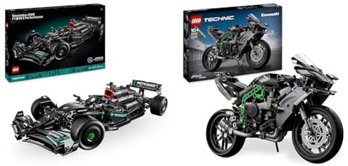LEGO Technic Mercedes-AMG F1 W14 E Performance, Modellino da Costruire di Auto da Corsa per Adulti & Technic Motocicletta Kawasaki Ninja H2R, Giochi per Bambini e Bambine da 10 Anni