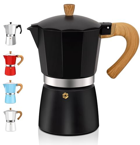 DITOSH Cafetera Expresso Moka Pot Express de 9 Taza de Aluminio Percoladora Cafetera Moka Clásica Italiana Para Preparar Café Italiano y Cubano Para Casa y Camping 450ml 15oz