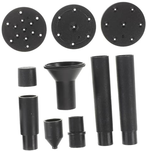 SUPVOX 11pcs Fountain Nozzle Extension Tube Pond Fountain Head Pool Sprinkler Solar Water Pump for Bird Bath Fountains Outdoor Plastic Black