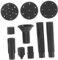 SUPVOX 11pcs Fountain Nozzle Extension Tube Pond Fountain Head Pool Sprinkler Solar Water Pump for Bird Bath Fountains Outdoor Plastic Black