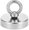 TIDEVAN Magnete Stark,Groß 100kg Neodym-Magnet,1 Stück Durchmesser 60 mm Starker Magnete Schwerlast Neodym Ösenmagnet Magnethaken Magnet Fishing mit Heberinge und Schrauben für Zuhause Werkstatt Rasen