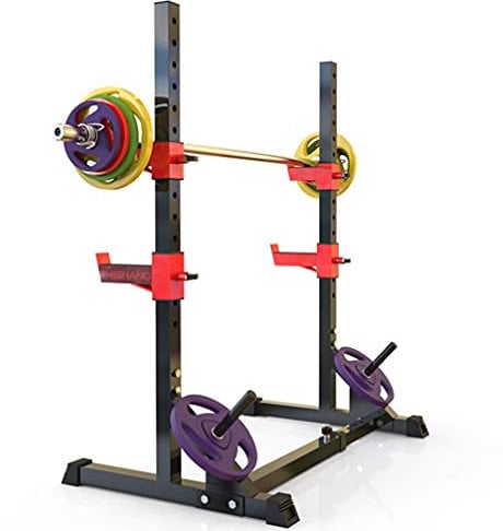 Barbell Rack Home Gym Fitness Adjustable Squat Rack Heavy Squat Rack Adjustable Barbell Rack Multifunctional Bench Press Rack Olympic Weight Racks Power Stands Home Fitness Equipment