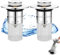 Maxentico Bonde de Lavabo(2Pcs), Universelle Bouchon Salle de Bain Baignoire, Filtre Evier de Drainage Vidange D'Évier Récupération Cheveux, Universel avec Panier Filtrant Amovible