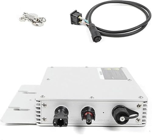 TESUGN Solar-Wechselrichter, WVC-300W Digital Inverter, 220V MPPT Grid Tie Micro-Wechselrichter Wasserdichter Grid-Connect-Wechselrichter für Solarpanel-Balkonkraftwerk, Silber