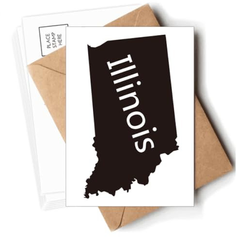 Amerika USA Karte Umriss Postkarten Umschläge Blanko Notizkarten Versand