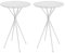 VASAGLE Stehtisch 2er Set, Bartisch, hoher runder Tisch, Küchentisch, Metallgestell, 60 x 60 x 105 cm, Tisch für Küche, Wohnzimmer, Esszimmer, einfache Montage, wolkenweiß-mattweiß LBT224W01