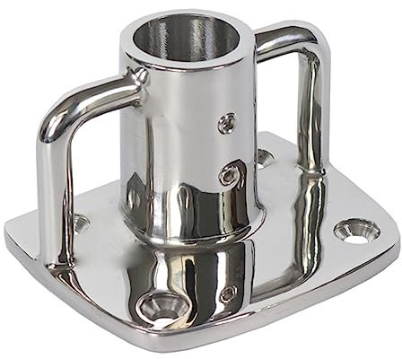 POPETPOP 1Stk Flaggenmast-Steckdose terrassendeko Flagstaff Socket Celebration Flag Decor National Day Flag Decor Torriegel Flaggenmast für Boote Flaggenmast für Schiffe Fahnentasche Silver