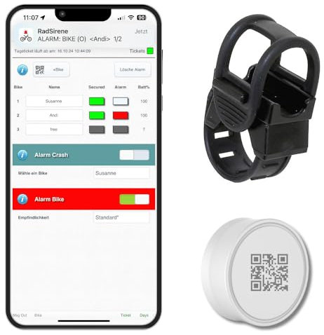 Doppelter Schutz: Profi Fahrrad eBike Alarm (Erschütterung/Neigung) & Sturz Notrufmeldung mit GPS Position an Notrufkontakt