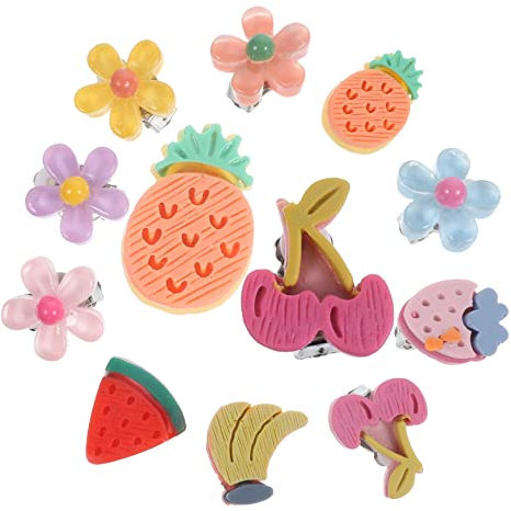 BESPORTBLE 10paare Clip Ohrclips Junge Mädchen Mädchen Ohrschmuck Blumen Und Früchte Motiv Schmerzfrei Schmuck Accessoires Für Täglich Und Besondere Anlässe Geschenkset